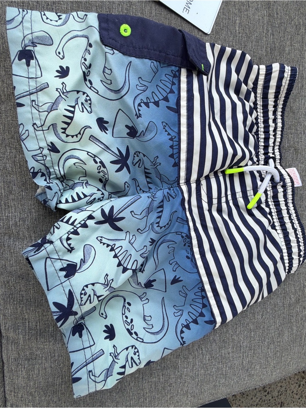 Cat & Jack Navy and White Striped Swim Shorts
